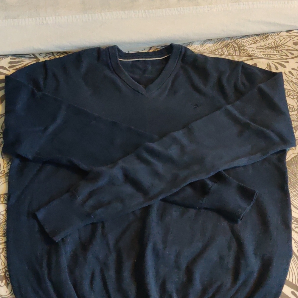 Hackett London Navy Cotton Sweater